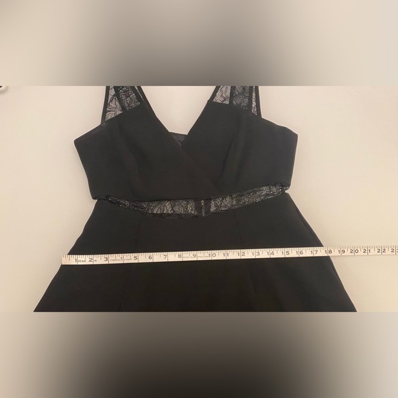 Black Mini Dress with Lace Details - Picture 8 of 8